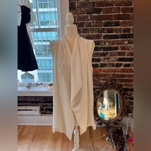 Vince Cream Textured Vest/wrap dress